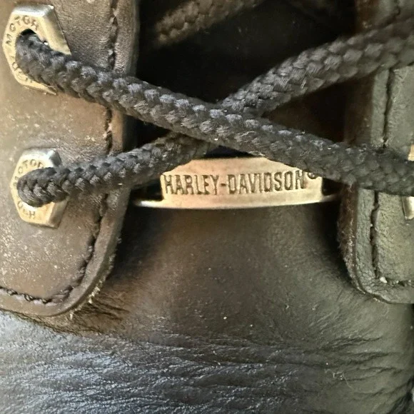 Vintage Harley-Davidson 91003 Men's Leather Harness‎ Boots Black Size 9 Moto - Picture 8 of 9